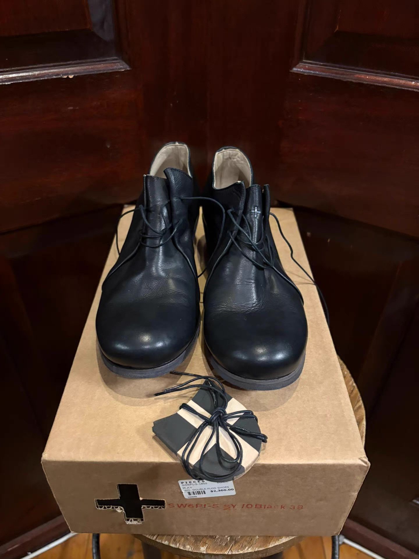 Ma+ m.a+ 18SS Women's Double‑Fold Whole‑Cut Leather Derby Ｑ25 Size US 8 / IT 38 - 1 Thumbnail