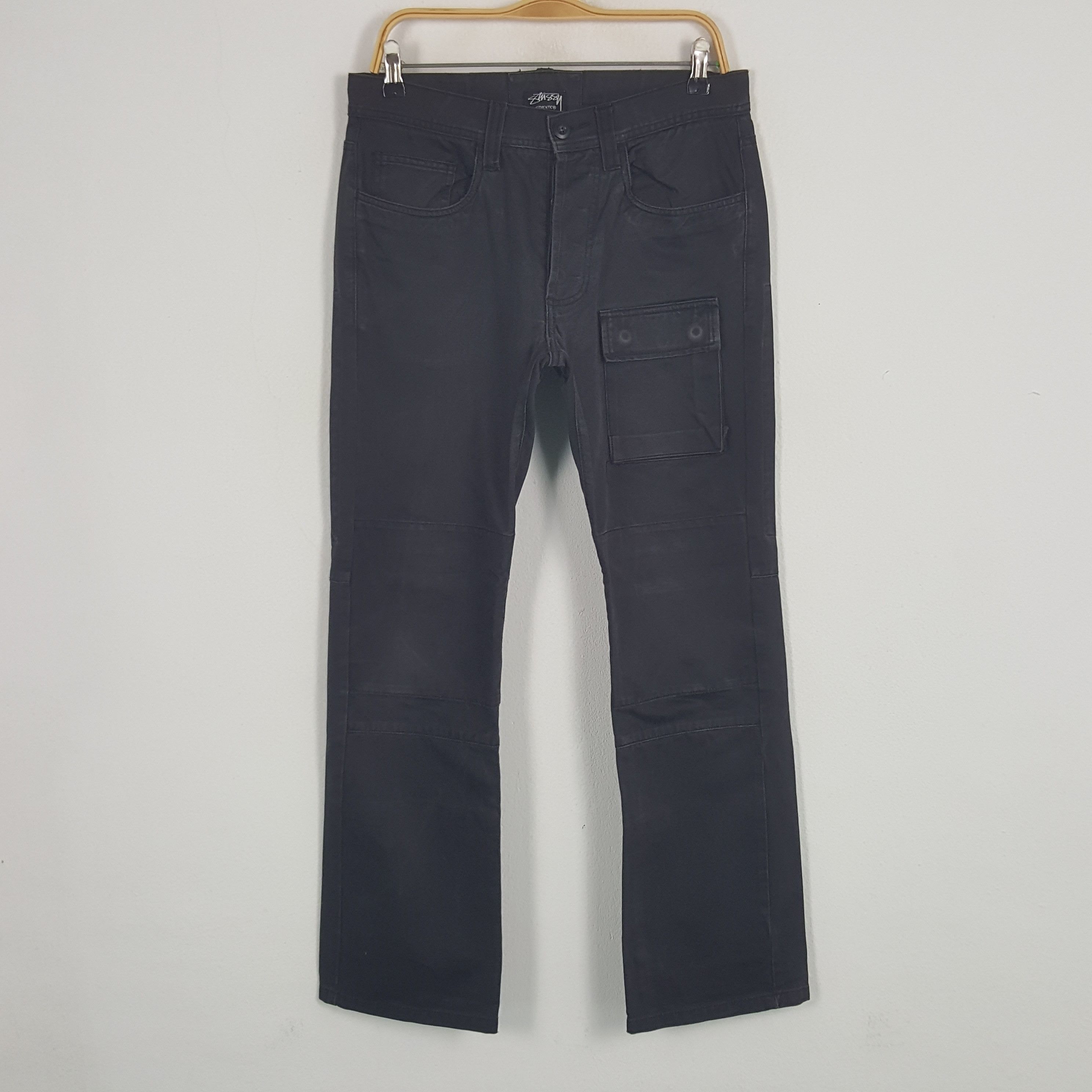 Stussy × Vintage Vintage Stussy USA Custom Big Logo Black Pants Size US 31 - 4 Thumbnail