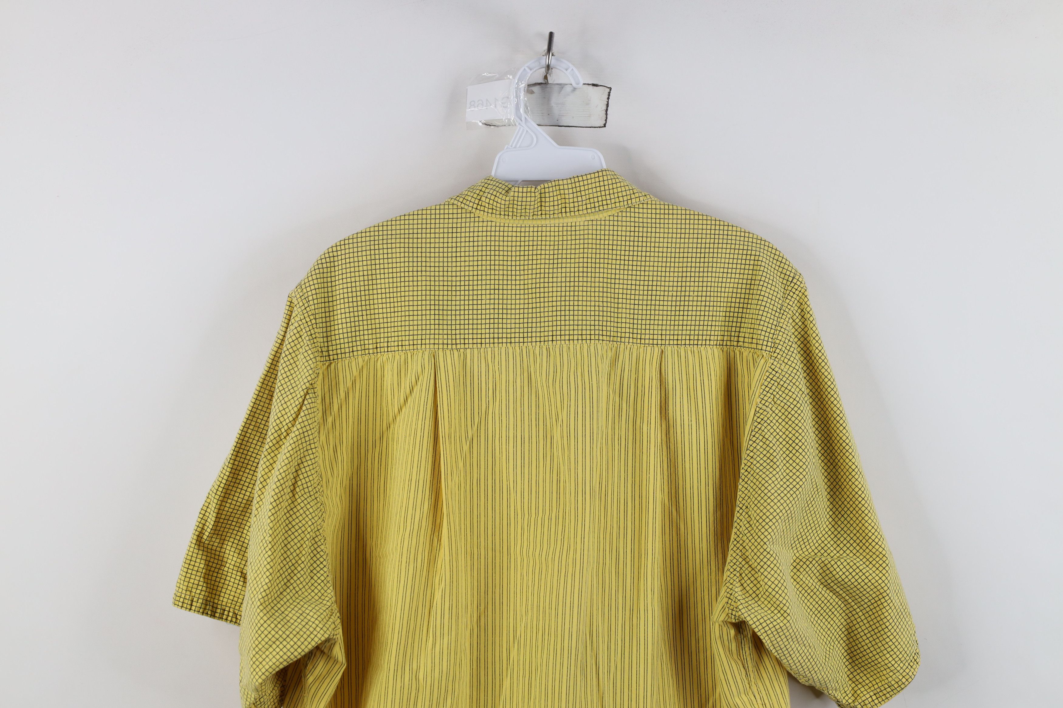 Vintage Vintage 90s Streetwear Boxy Baggy Button Shirt Yellow Size M / US 6-8 / IT 42-44 - 10 Thumbnail