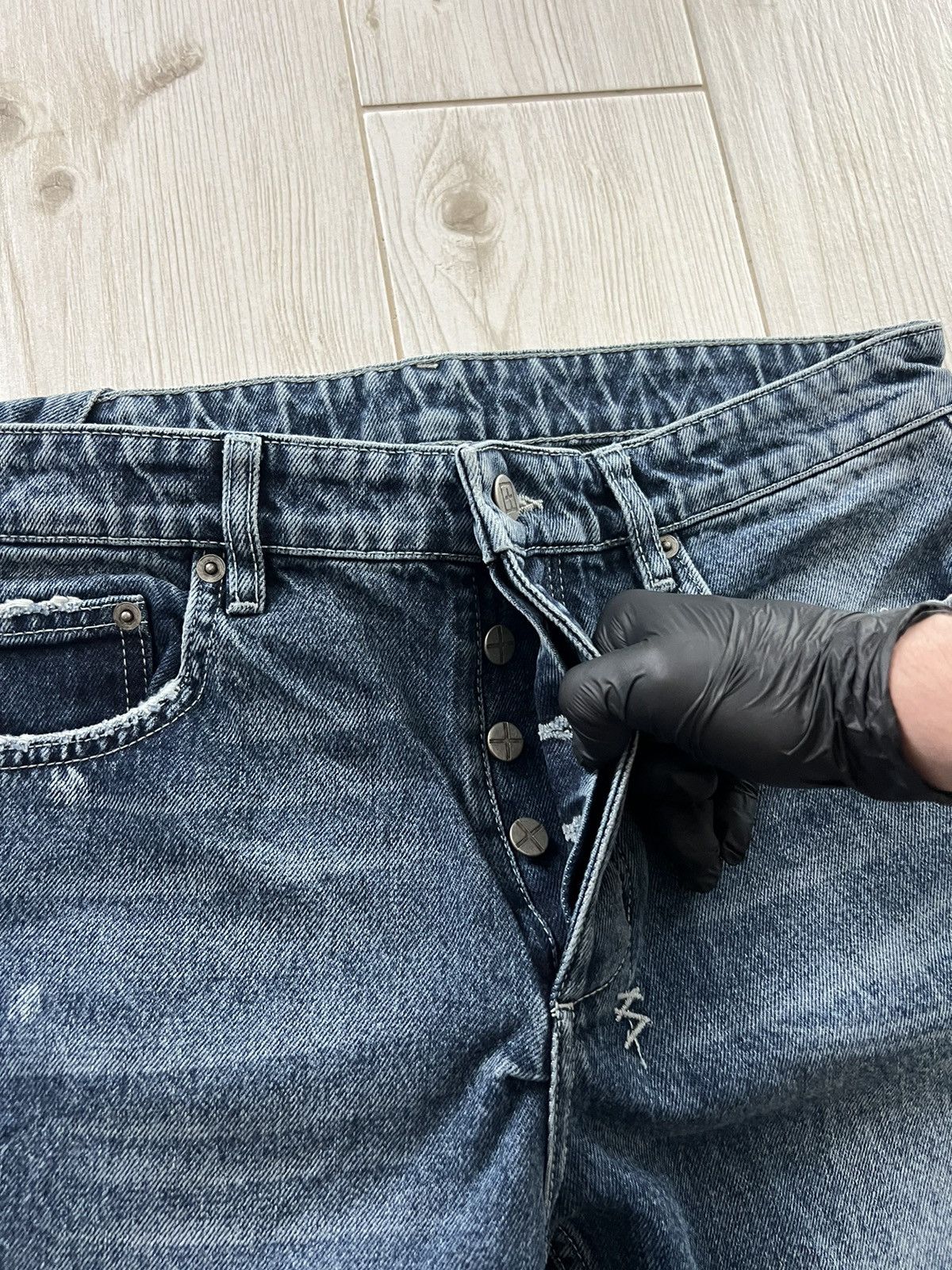 Ksubi KSUBI BLUE FIVE-POCKETS COTTON JEANS SIZE 32 DISTRESSED Size US 32 / EU 48 - 13 Thumbnail