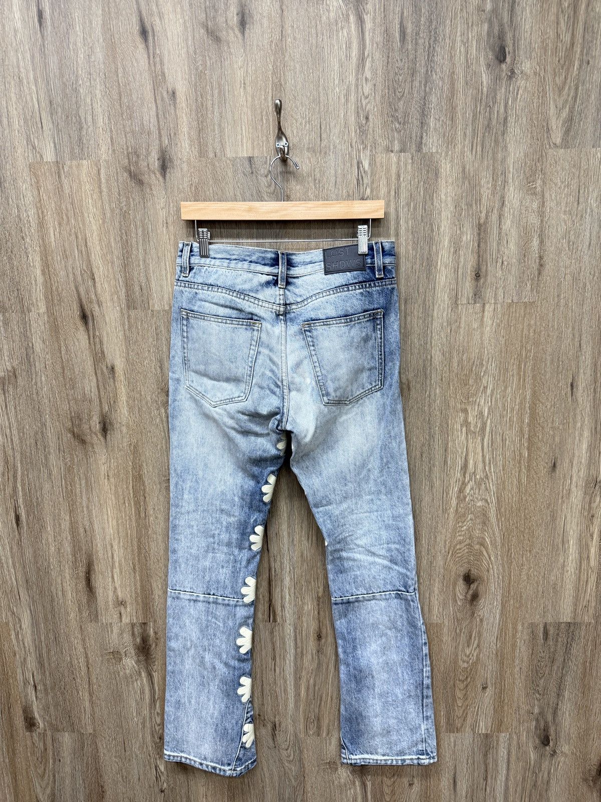 LOSTSHDWS Lost Shdws Cream Flower Denim Jeans Size US 30 / EU 46 - 4 Thumbnail