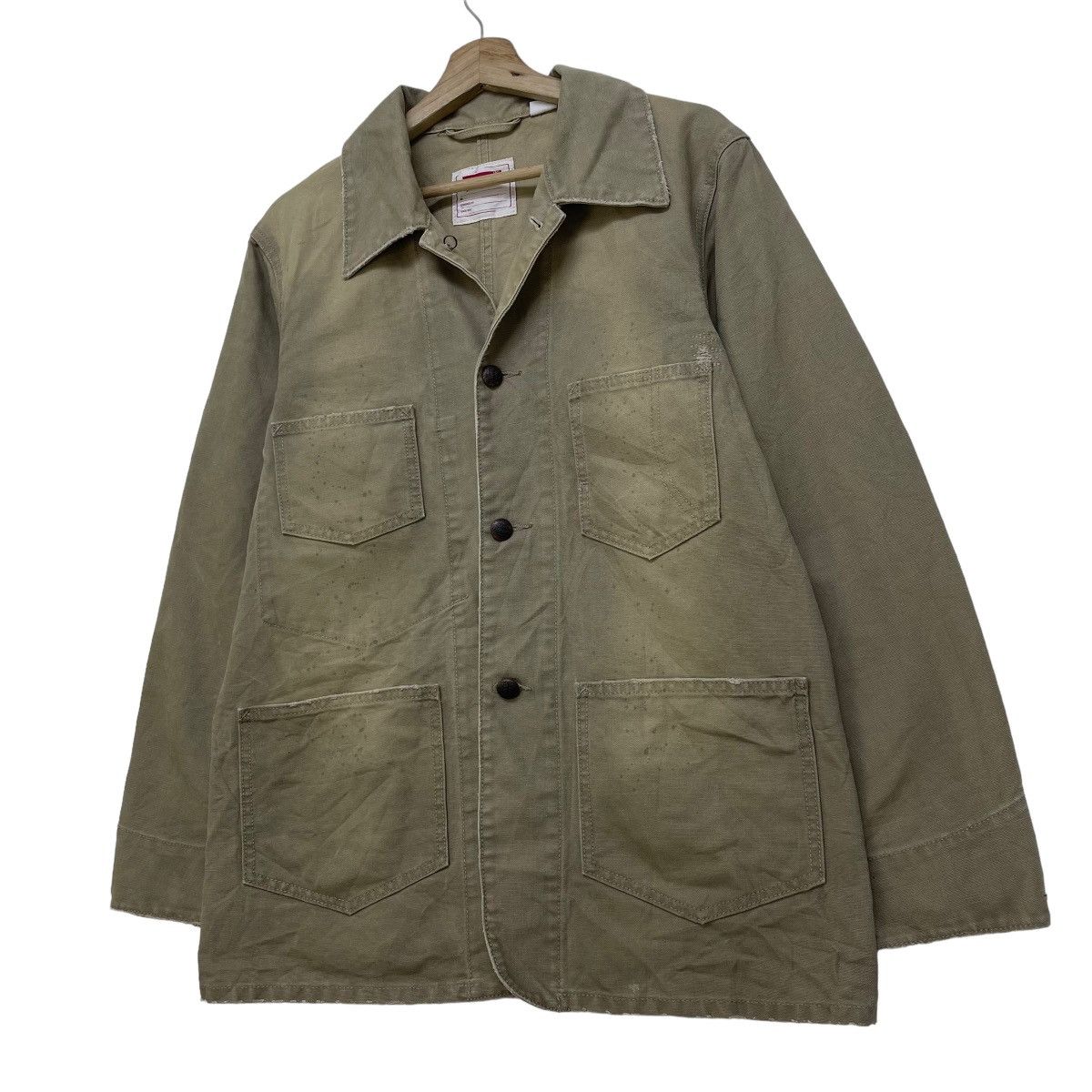 Levi's × Vintage 💥Painting Splash Levis Worker Style Jacket Very Nice Design Size US M / EU 48-50 / 2 - 3 Thumbnail