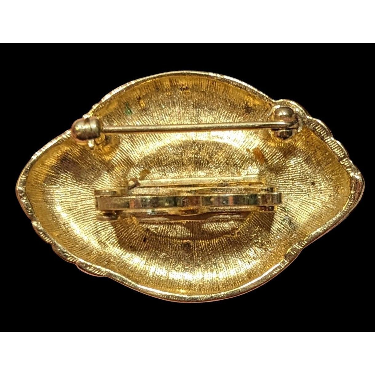 Other Vintage Art Deco Brooch/Scarf Clip Gold Tone With Faux Pearl Size ONE SIZE - 2 Thumbnail