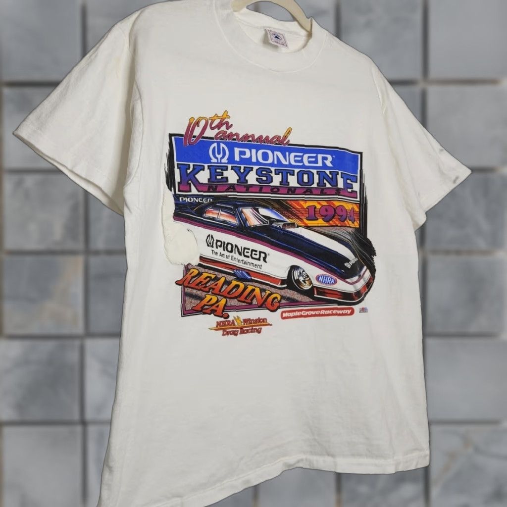 Delta VINTAGE Winston Drag Racing SIngle Keystone Nationals White Shirt Adults L White Mens Size US L / EU 52-54 / 3 - 1 Thumbnail