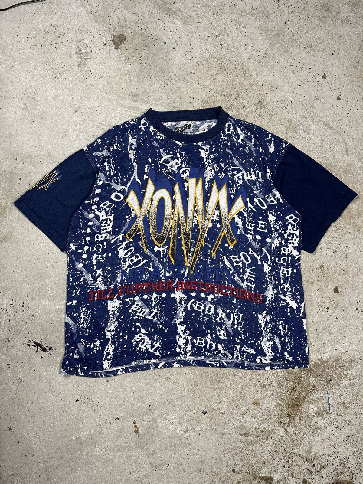 Rap Tees Vintage 90s Xonyx All Over Print Rap Hip Hop Tee Oversize Size US XXL / EU 58 / 5 - 1 Thumbnail