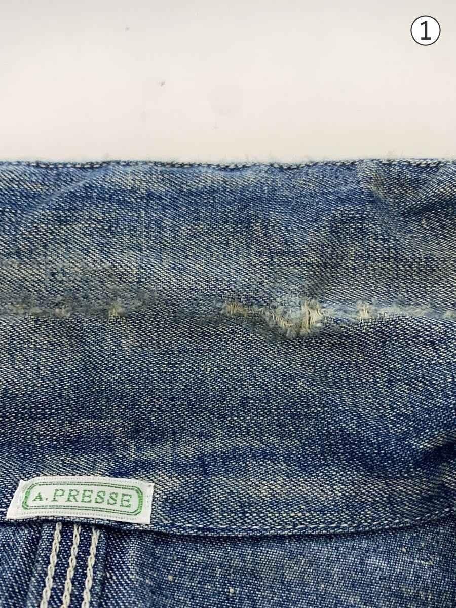 A.PRESSE Blue Cotton Vintage Coverall Jacket 25ss Size US L / EU 52-54 / 3 - 7 Thumbnail