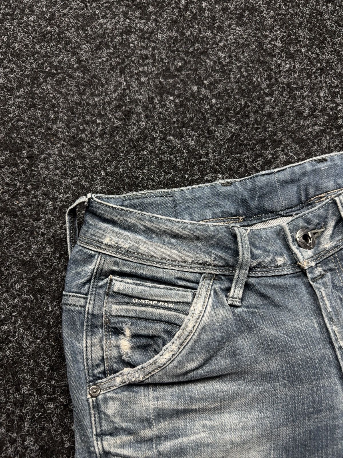 G-Star G-Star RAW Avant Garde Rock Punk 3D Distressed Biker Jeans Size 27" / US 4 / IT 40 - 9 Thumbnail