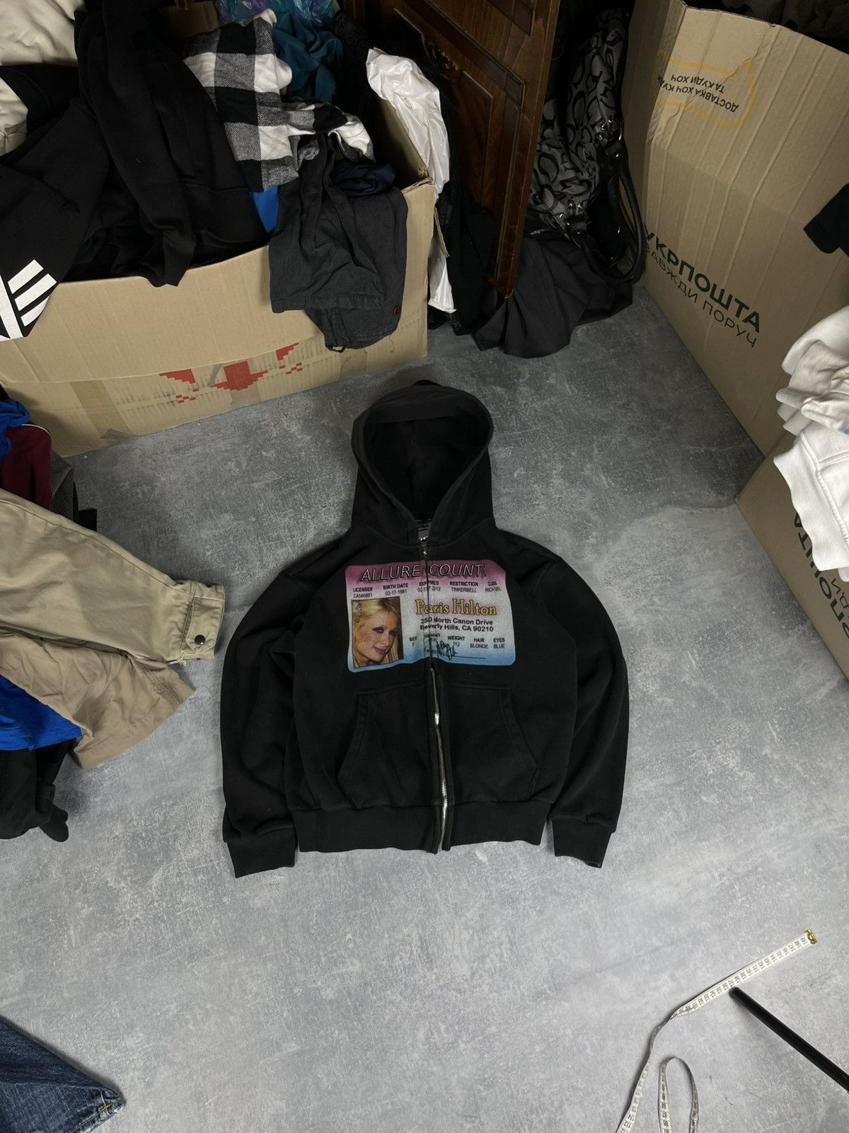 HMDD Allure County Paris Hilton black zip hoodie Size S / US 4 / IT 40 - 1 Thumbnail