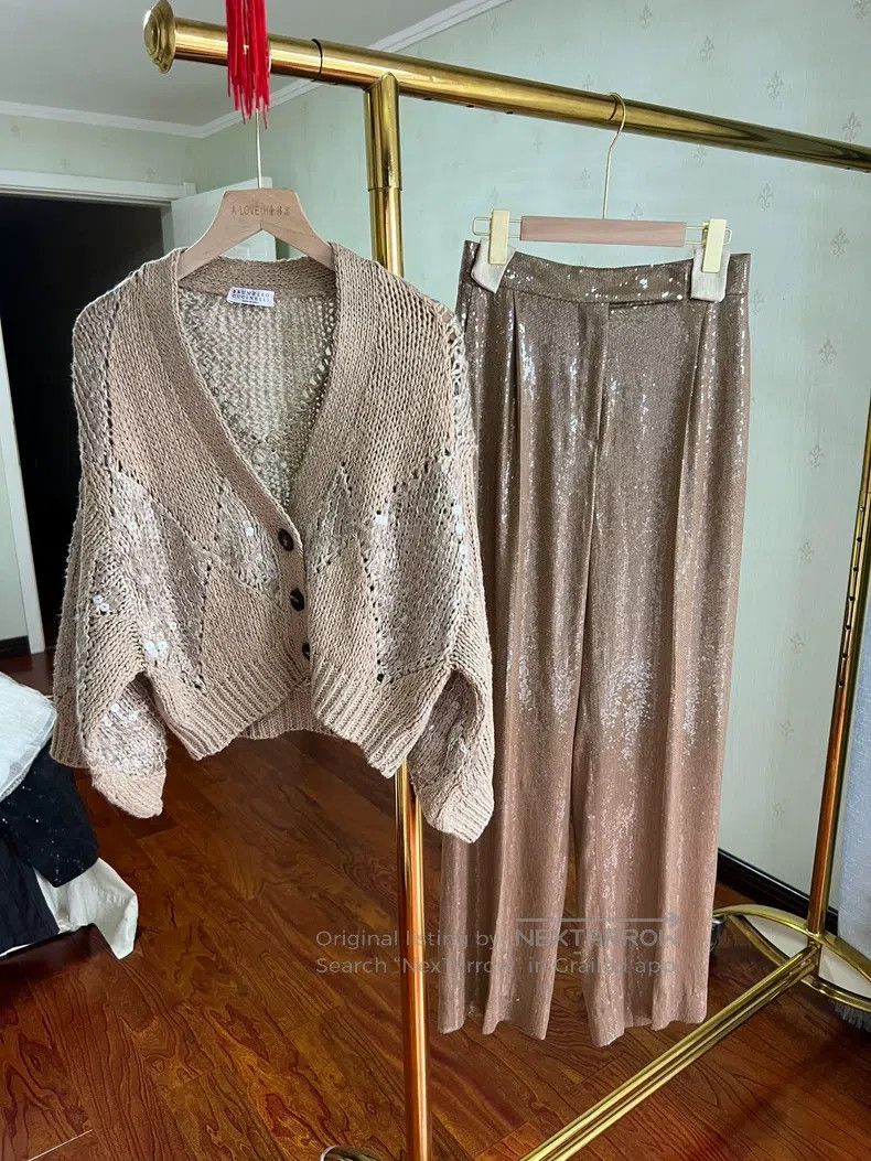 Brunello Cucinelli Brunello Cucinelli Glitter Cardigan Size S / US 4 / IT 40 - 2 Thumbnail