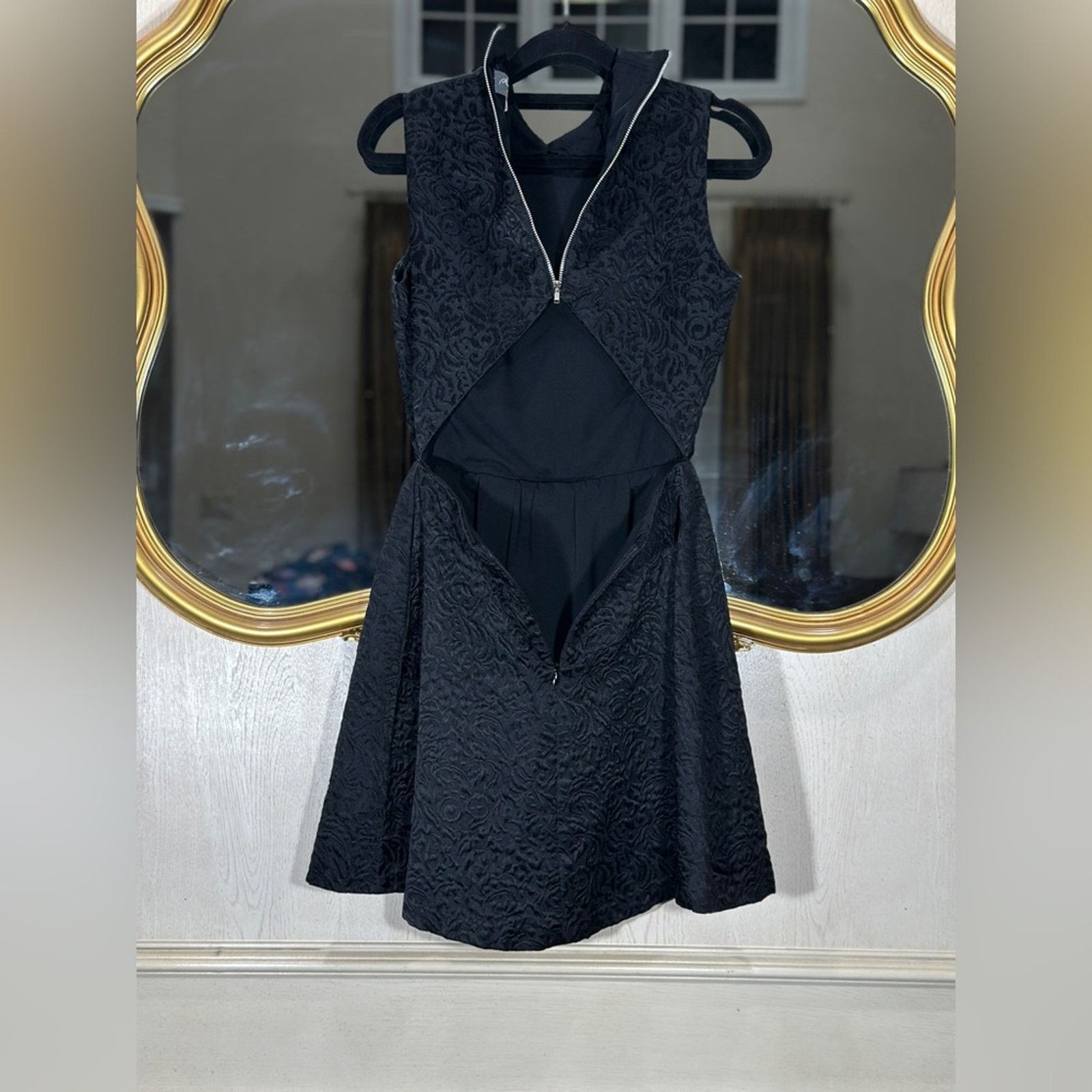 Hunter Bell Hunter Dixon by Hunter Bell Black Jacquard Sleeveless Size 2 Size XS / US 0-2 / IT 36-38 - 4 Thumbnail