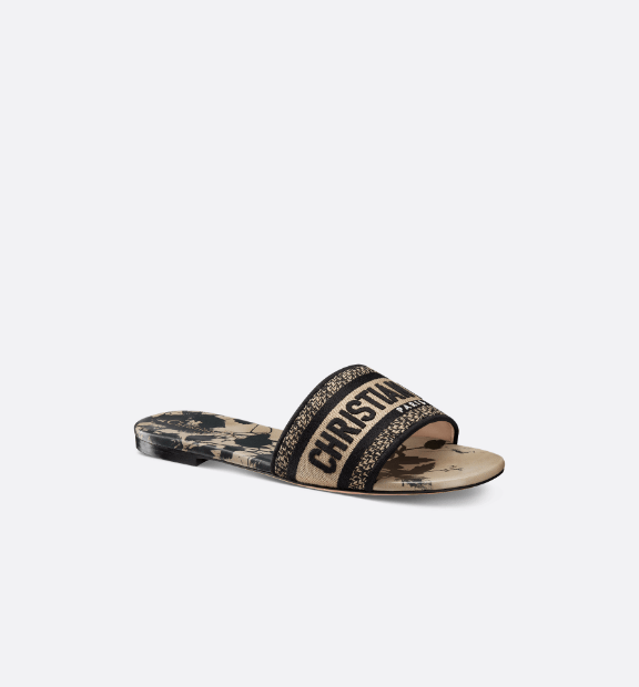 Dior o1w1db10625 Dway Slides in Beige/Black Size US 10 / IT 40 - 2 Thumbnail