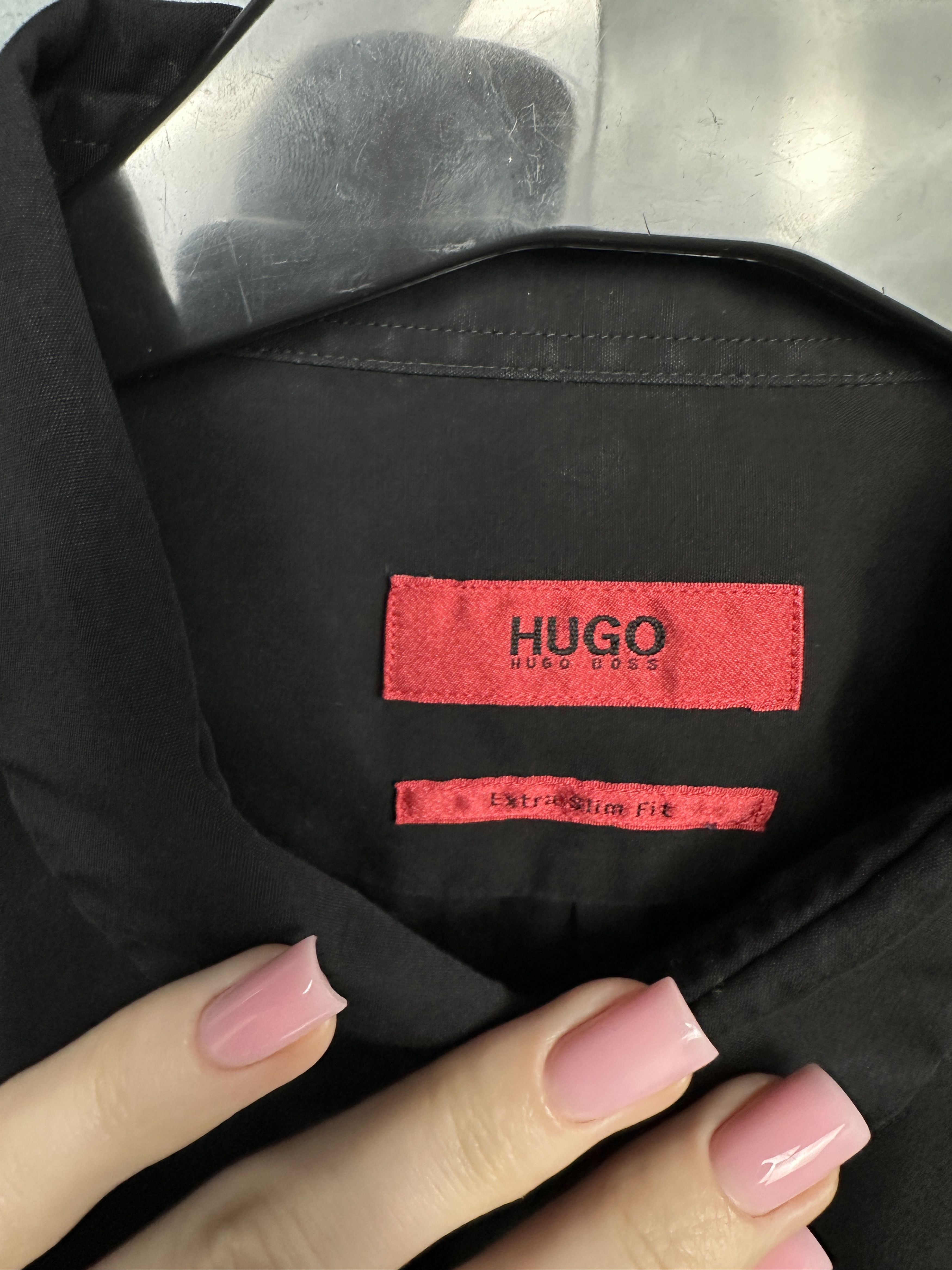 Hugo Boss Hugo Boss Mens Long Sleeve Black Shirt Slim Fit Size US L / EU 52-54 / 3 - 4 Thumbnail