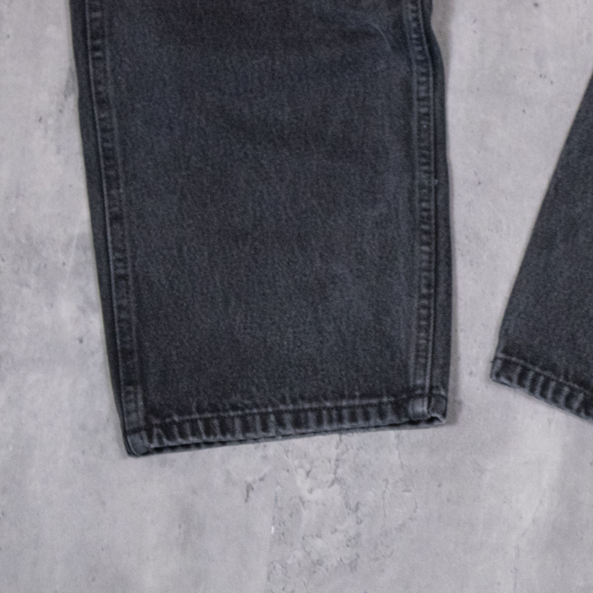 Japanese Brand Vintage 1990's Baggy Relax Fit Slim Black Denim Jeans Pant's Size US 35 - 6 Thumbnail