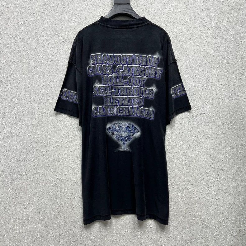Balenciaga Balenciaga 24ss Now Buy Now Washed Black Short Sleeve Size US L / EU 52-54 / 3 - 2 Thumbnail