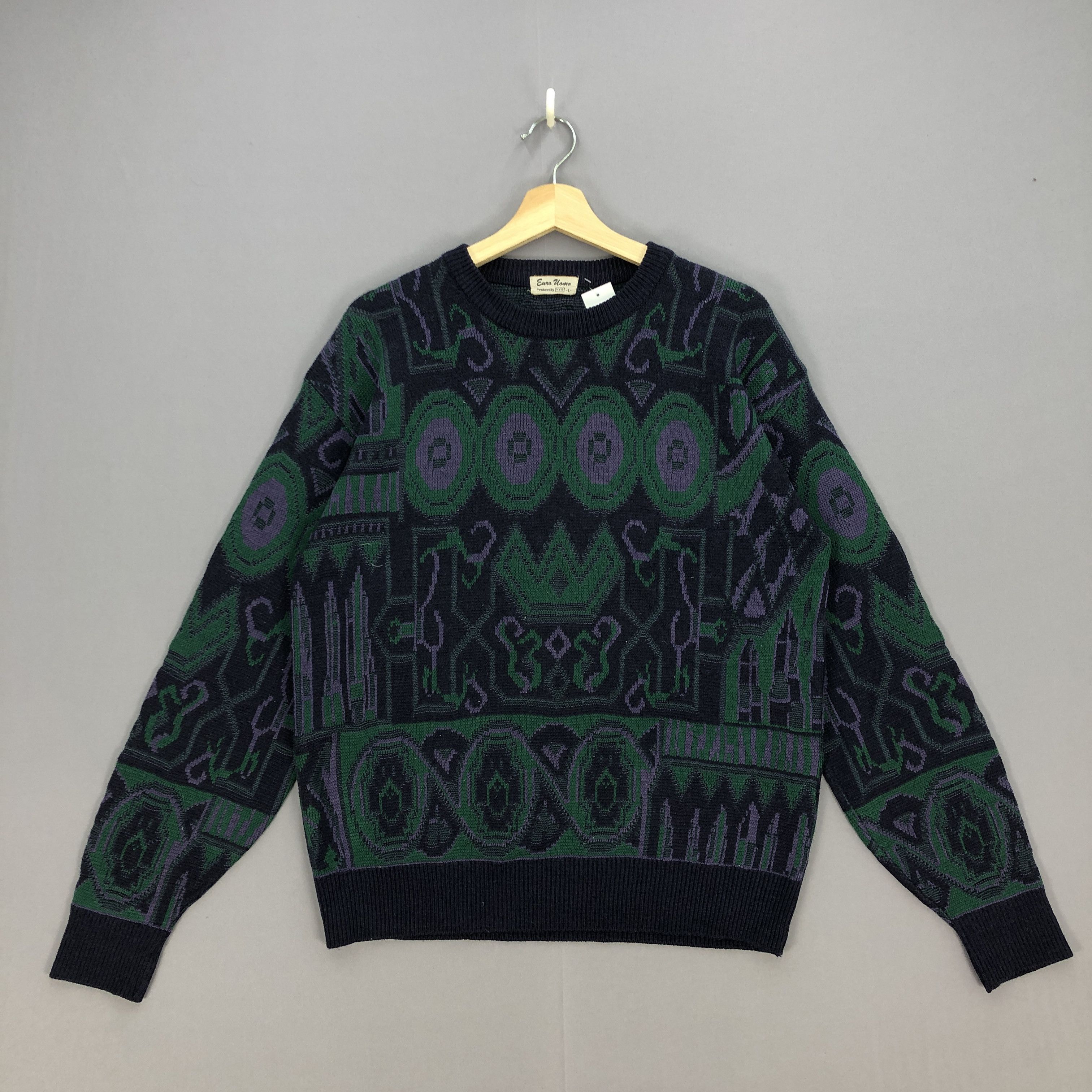 Aran Isles Knitwear Aran Isle Aztec Knitted Sweatshirt Mirror Knit 56789 Size US L / EU 52-54 / 3 - 1 Thumbnail