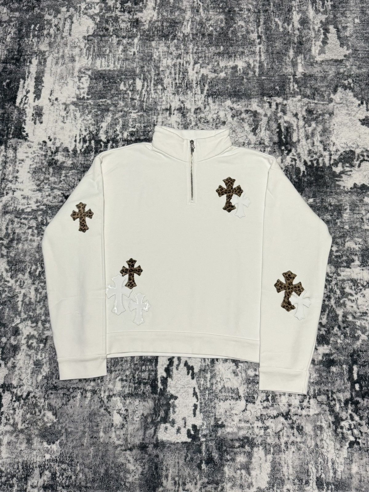 Chrome Hearts Leopard Cross Patch Quarter Zip Size US S / EU 44-46 / 1 - 1 Thumbnail