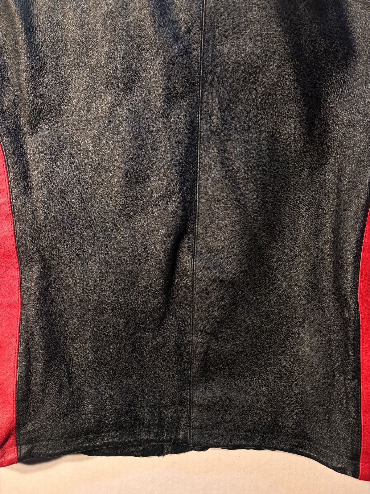 Wilsons Leather Vtg Moto Racing Stripe Cafe Faux Leather Motorcycle Jacket Size US L / EU 52-54 / 3 - 12 Thumbnail