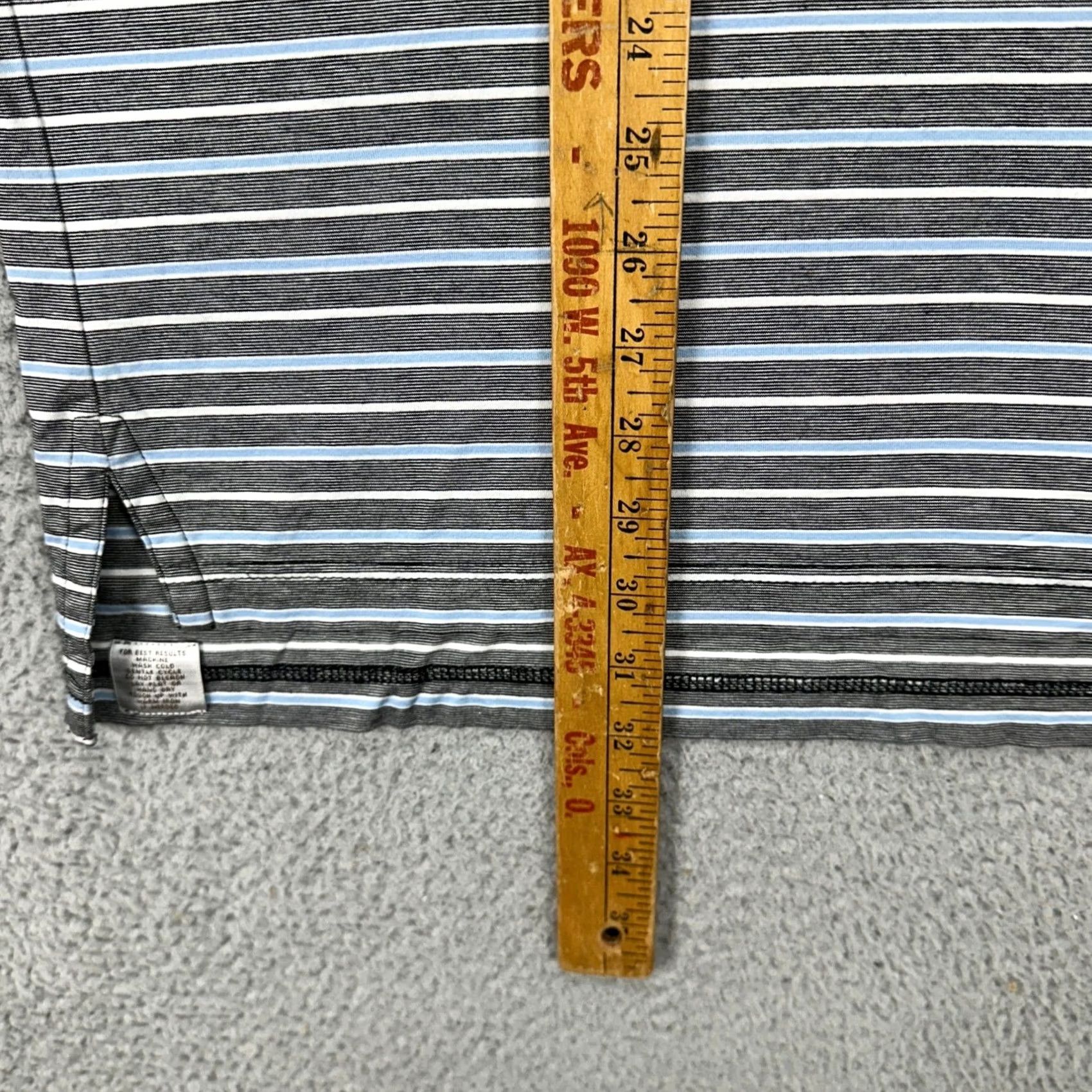 Peter Millar Peter Millar Polo Shirt 2XL Black Striped Short Sleeve Mens Rugby Casual Breathable 100% Cotton Hairlines Stripes Size US XXL / EU 58 / 5 - 7 Thumbnail