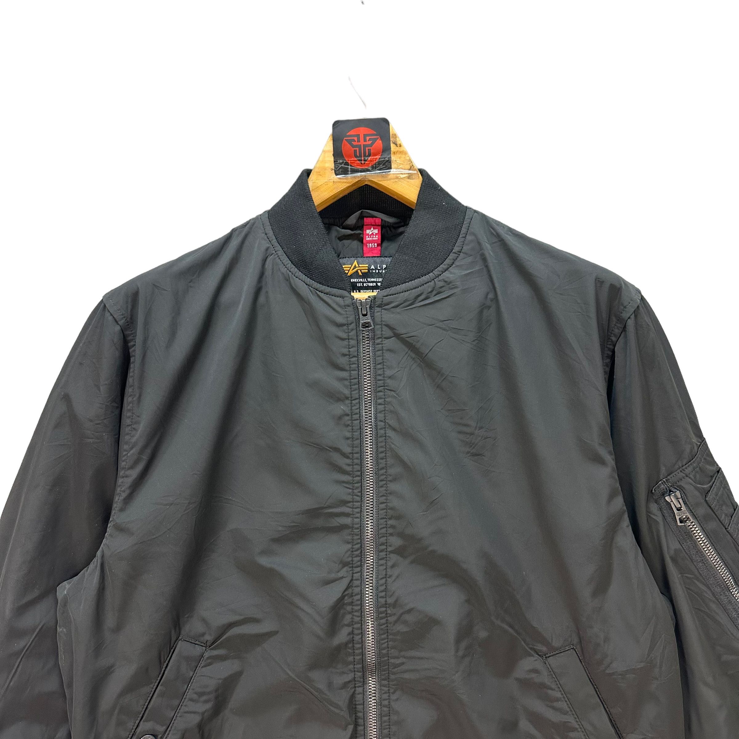 Alpha Industries Alpha Industries Black Bomber Jacket #7677-163 Size XL / US 12-14 / IT 48-50 - 2 Thumbnail
