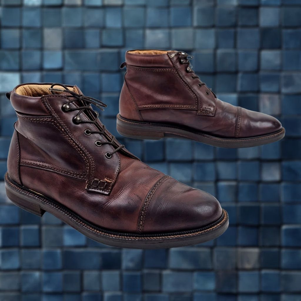 Johnston & Murphy Johnston & Murphy Chukka Boot Men Brown Leather Derby Lace Ankle Cap Toe 8 Size ONE SIZE - 1 Thumbnail