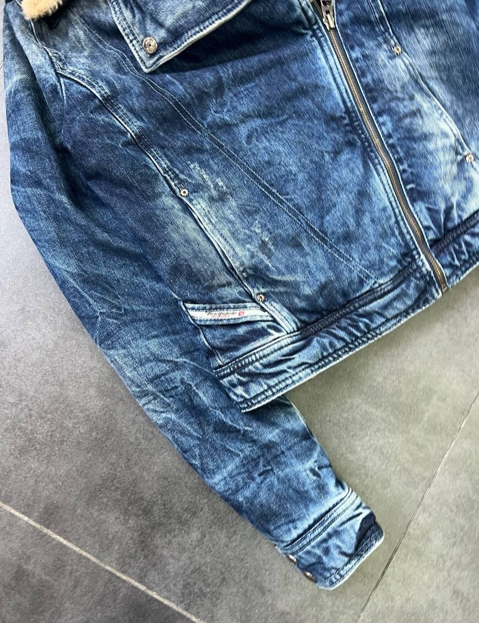 Diesel Crazy DIESEL Vintage Faux Fur Sherpa Washed Denim Jacket Size S / US 4 / IT 40 - 11 Thumbnail