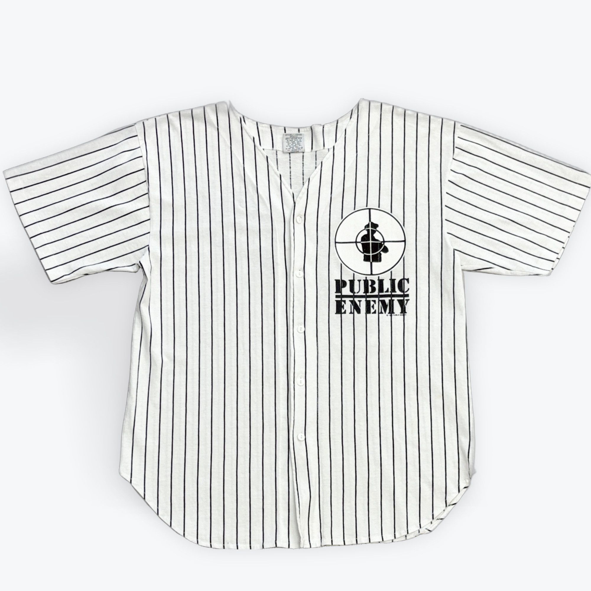 Public Enemy M - Rare Vintage Public Enemy 1992 Hip Hop Baseball Jersey Size US M / EU 48-50 / 2 - 1 Thumbnail