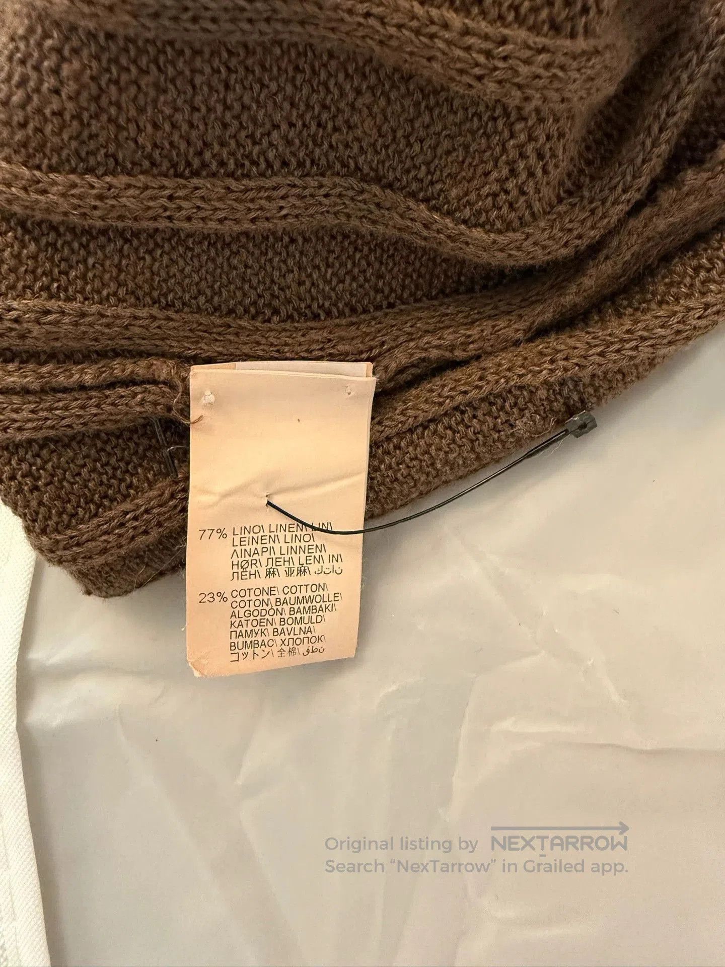 Brunello Cucinelli Brown Button-Front Ribbed Sweater Size L. Size US L / EU 52-54 / 3 - 5 Thumbnail