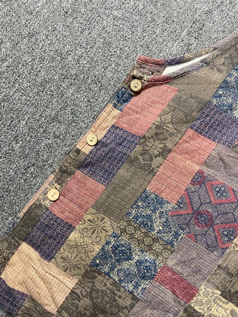 Japanese Brand Apricot Talking Brand Ethnic Patchwork Vest (187) Size M / US 6-8 / IT 42-44 - 3 Thumbnail