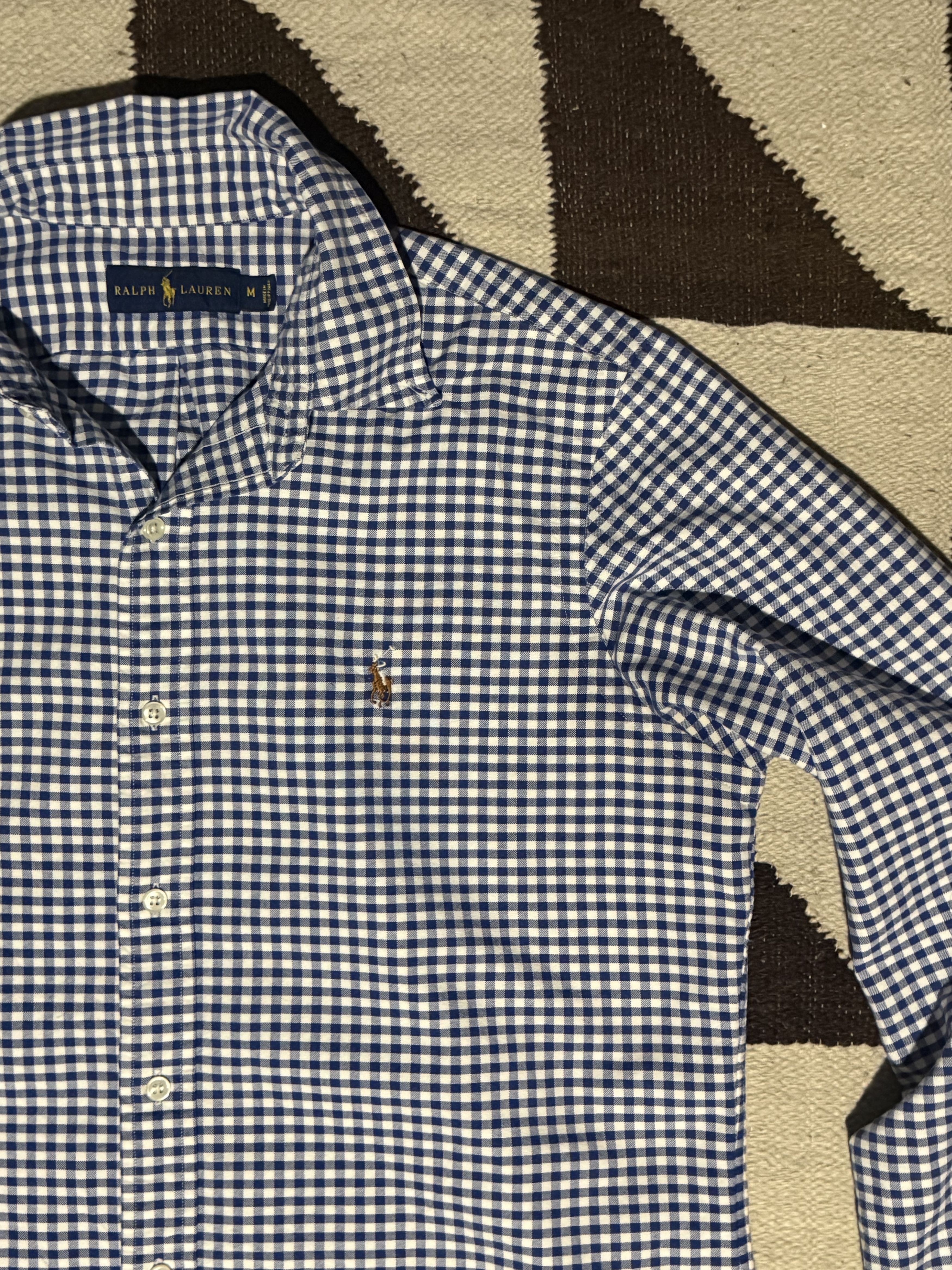 Ralph Lauren Ralph Lauren Blue Checkered Button Up Size US M / EU 48-50 / 2 - 2 Thumbnail
