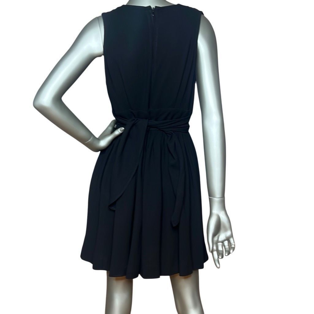 MSGM MSMG Black Sleeveless V-neck Mini Dress (013) Size S / US 4 / IT 40 - 8 Thumbnail
