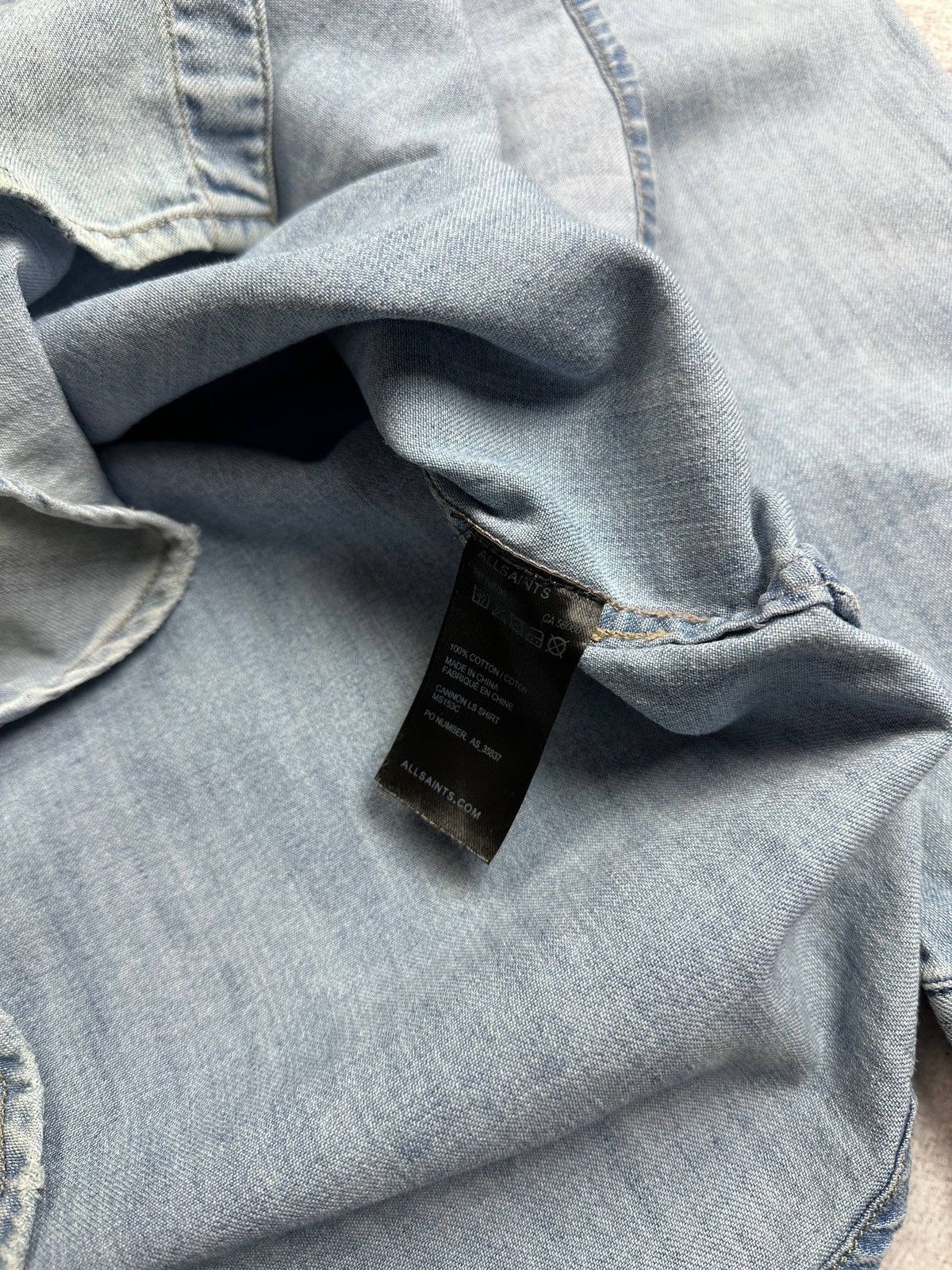 Allsaints Allsaints Cannon Ls Shirt Denim M Size US M / EU 48-50 / 2 - 6 Thumbnail