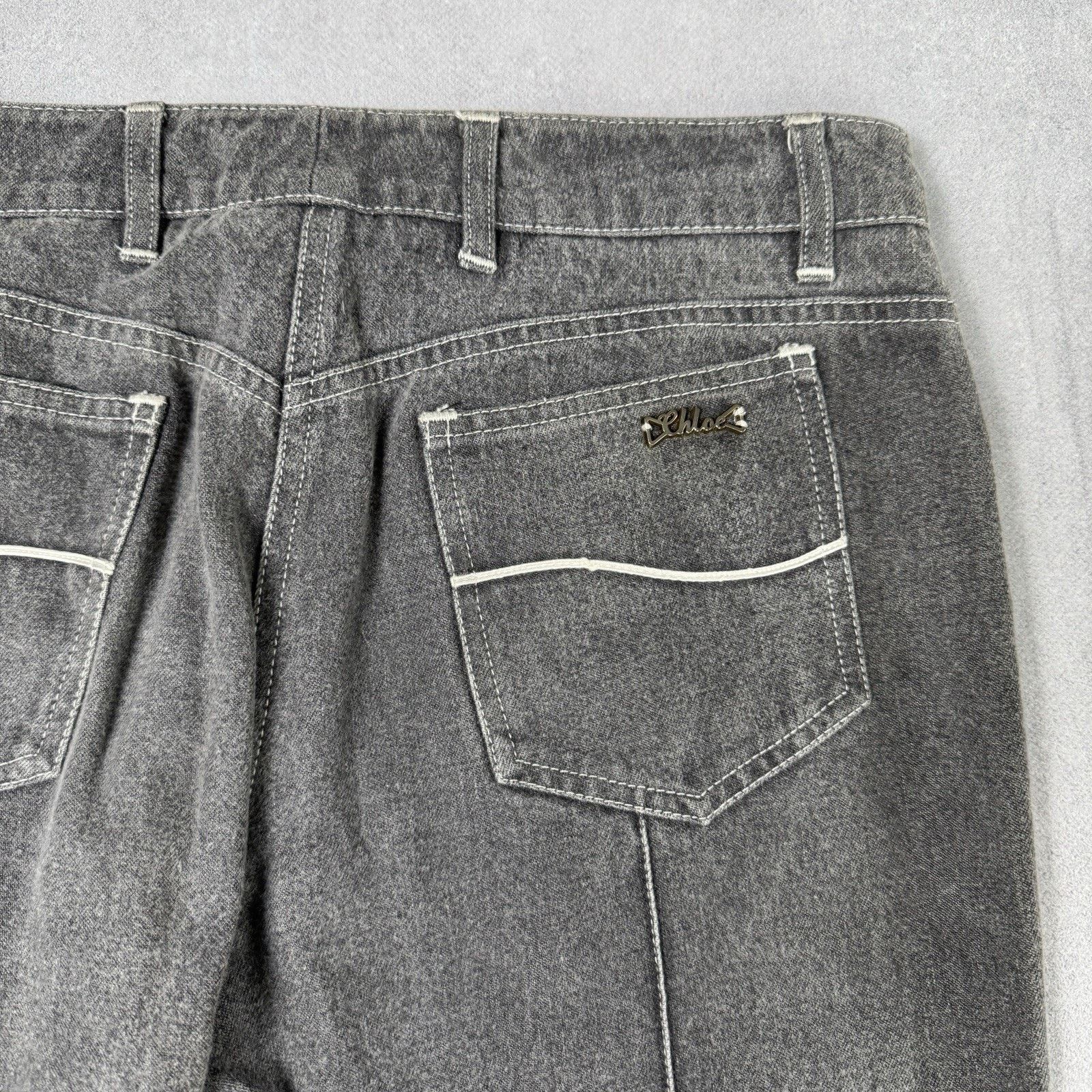 Chloe Vintage Chloe Women Flared Grey Jeans Size 40 Size 28" / US 6 / IT 42 - 21 Thumbnail
