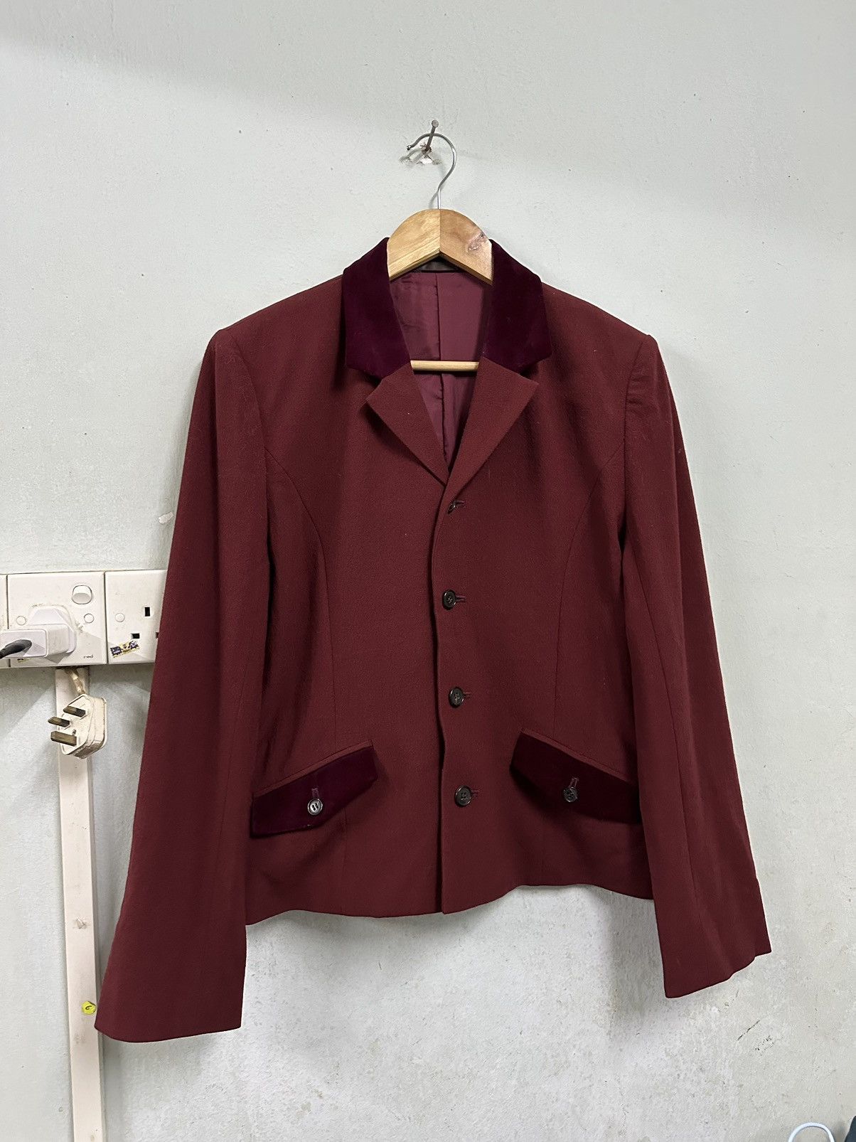 Yohji Yamamoto 👹Yohji Yamamoto Y’S Bis Wool Crop-Top Jacket (Woman) Size US S / EU 44-46 / 1 - 5 Thumbnail