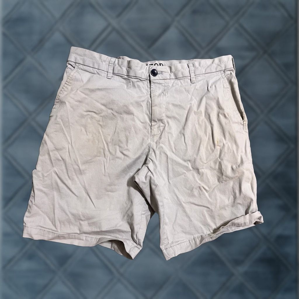 Izod IZOD Cargo Shorts Men’s 34 Flat Front Chino Gray Casual Breathable Size US 34 / EU 50 - 1 Thumbnail