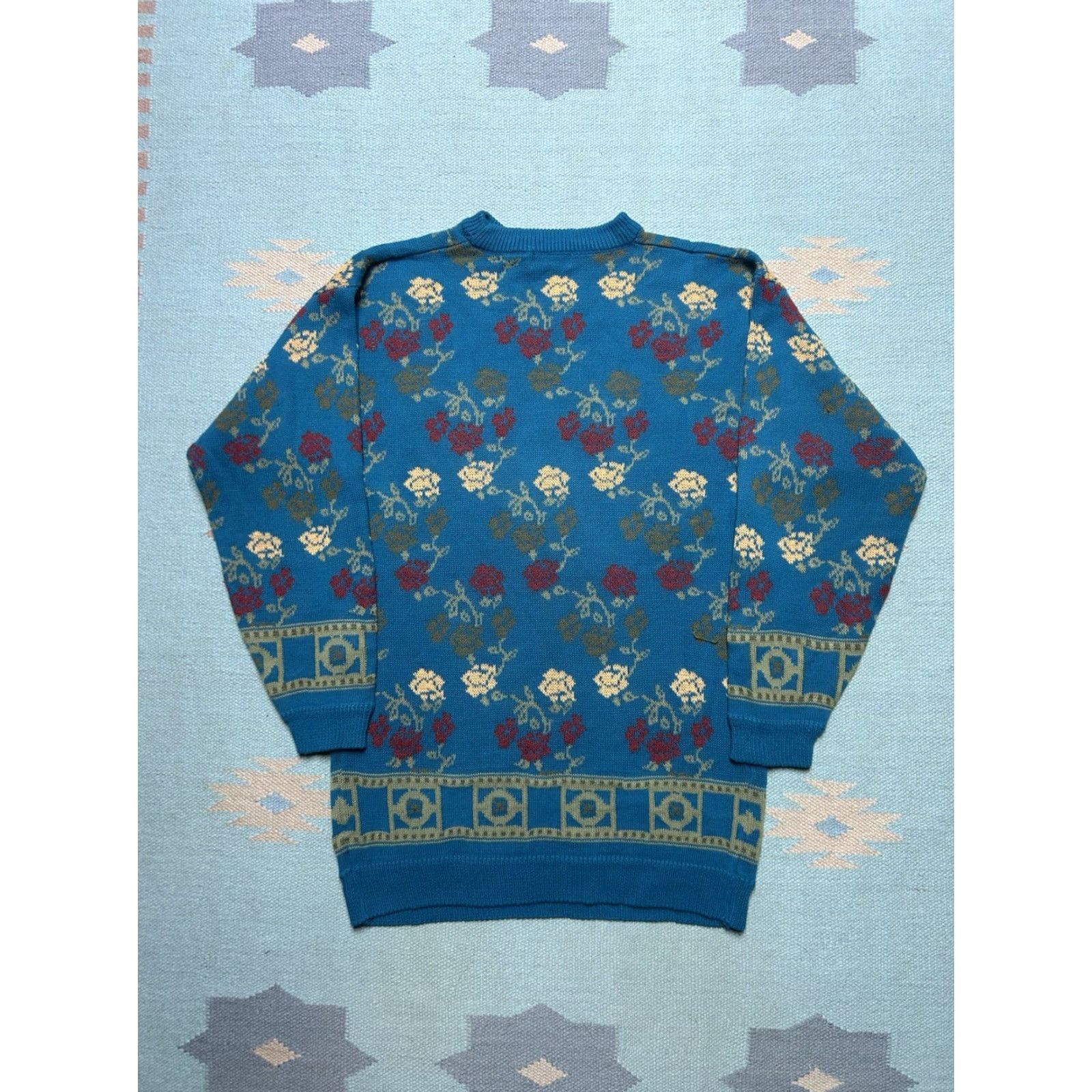 Vintage Vintage Cabin Creek Blue Acrylic Knit Pullover Floral Adult Medium User: Vintage Cabin Creek Blue Acrylic Knit Pullover Floral Adult Medium Size M / US 6-8 / IT 42-44 - 7 Thumbnail