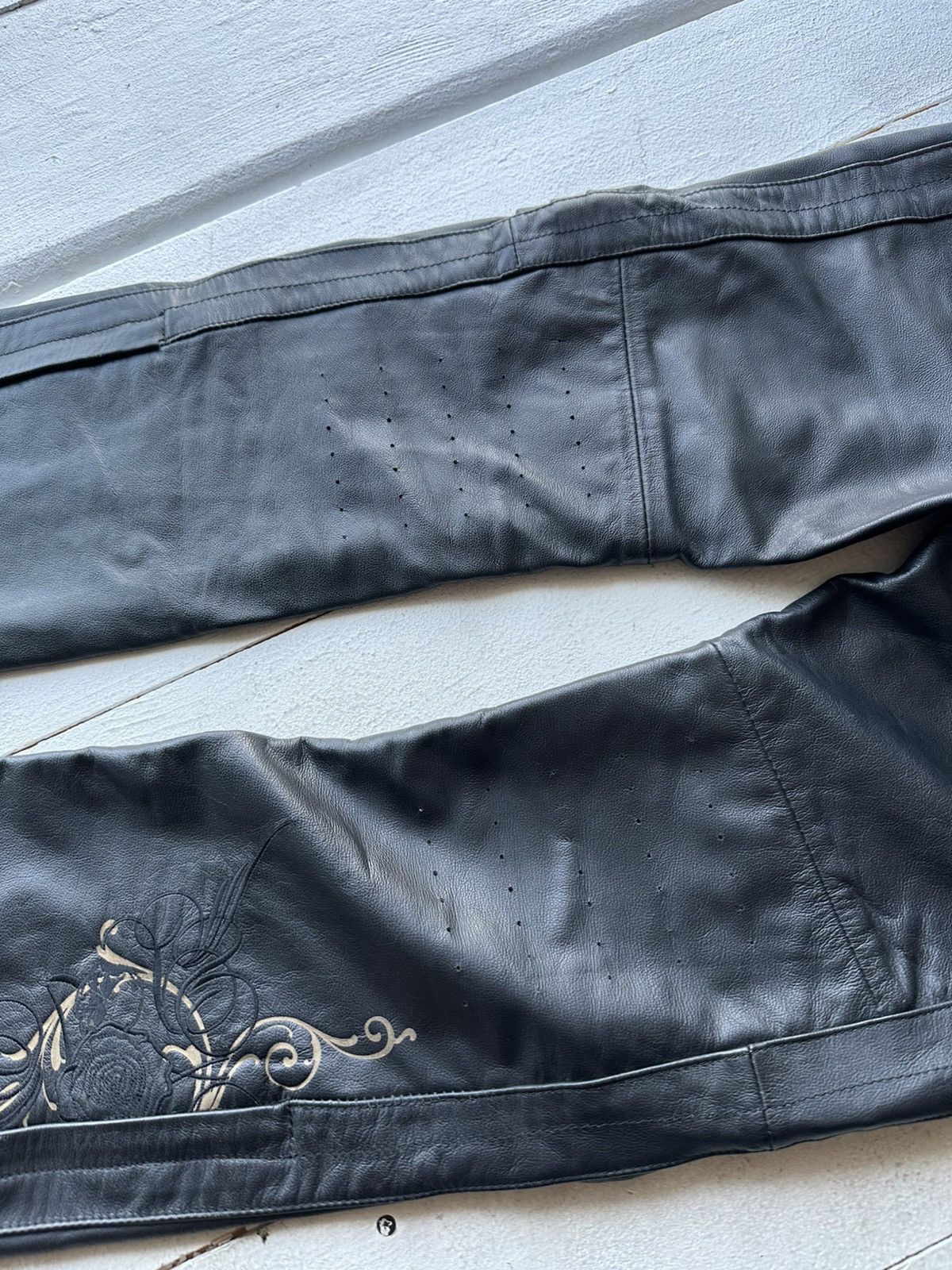 Leather HELD 🚨 LEATHER PANTS RACING VNTG Cowboy Biker Leather Pants Size US 32 / EU 48 - 14 Thumbnail