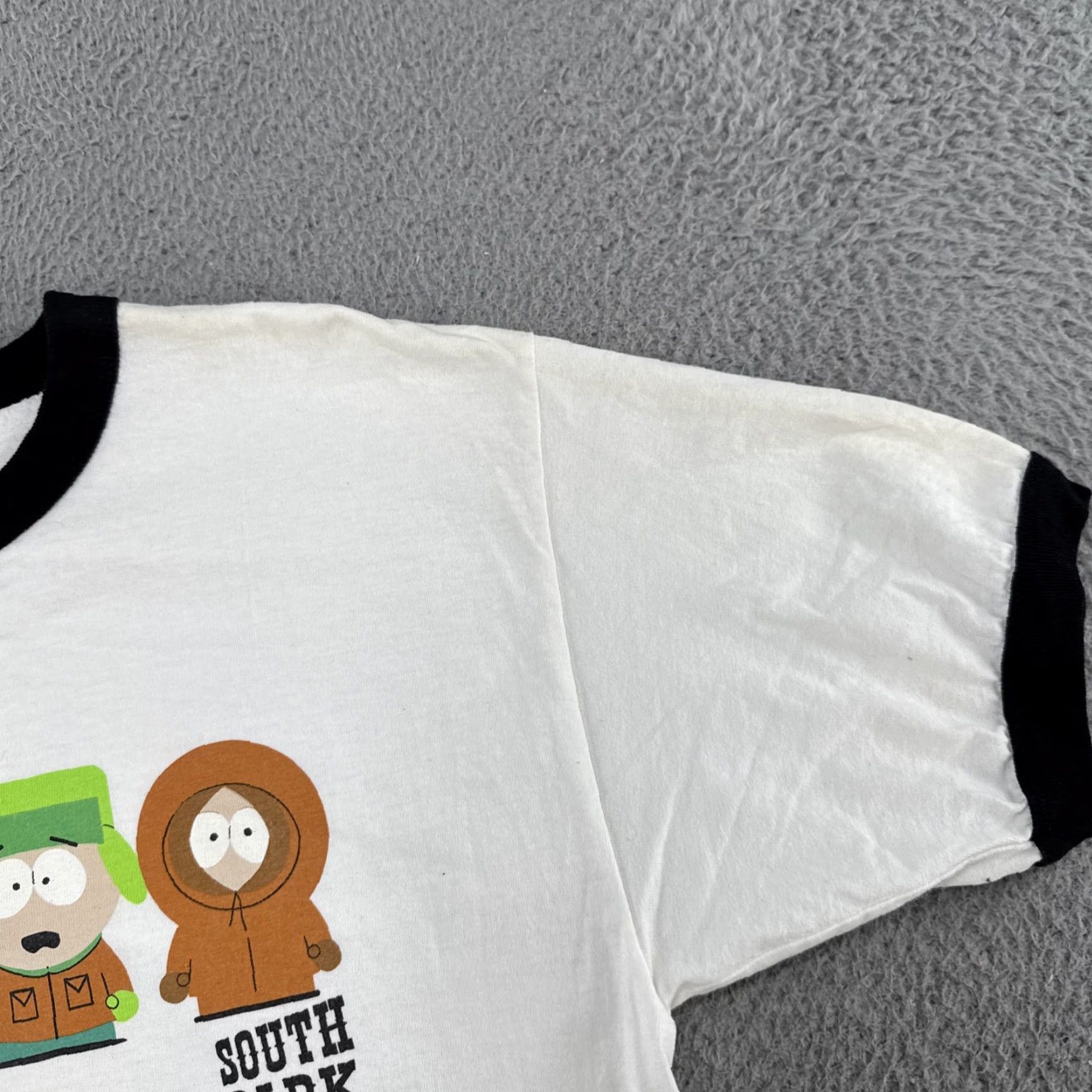 Vintage VINTAGE South Park Graphic Ringer Tee Shirt Mens L White 90s Cartoon Comedy Central Shirt Mens Size US L / EU 52-54 / 3 - 5 Thumbnail