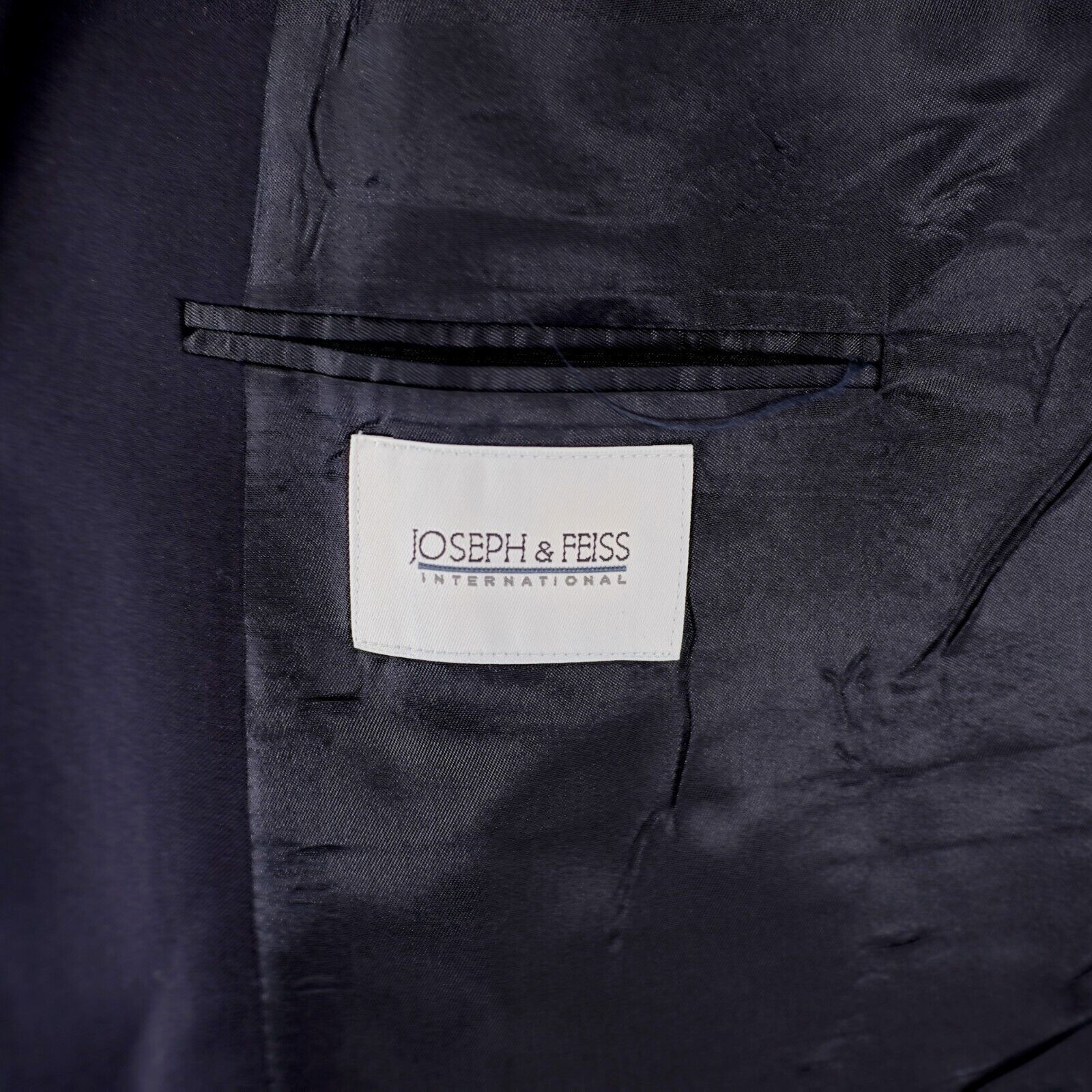Joseph & Feiss Jospeh & Feiss International Worsted Wool Blue 2 Gold Button Size 52R - 9 Thumbnail