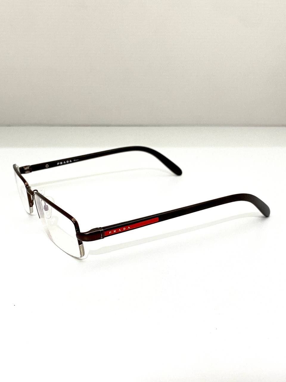 Prada Prada Red Tab Logo Retro Rimless Square Eyeglasses Y2K Size ONE SIZE - 7 Thumbnail