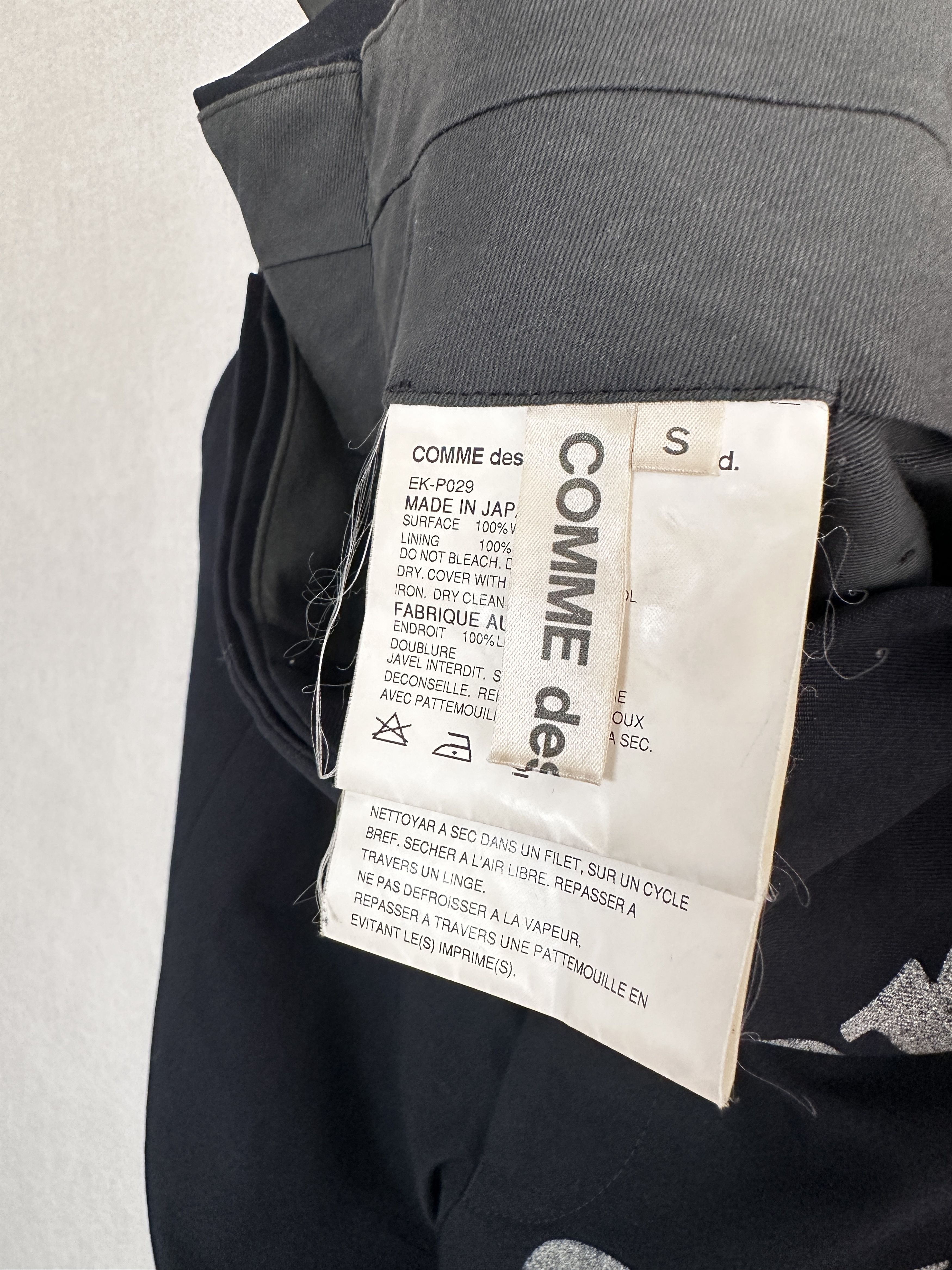 Comme des Garcons COMMES des GARÇONS Navy tailored pants 2003 Size 28" / US 6 / IT 42 - 5 Thumbnail