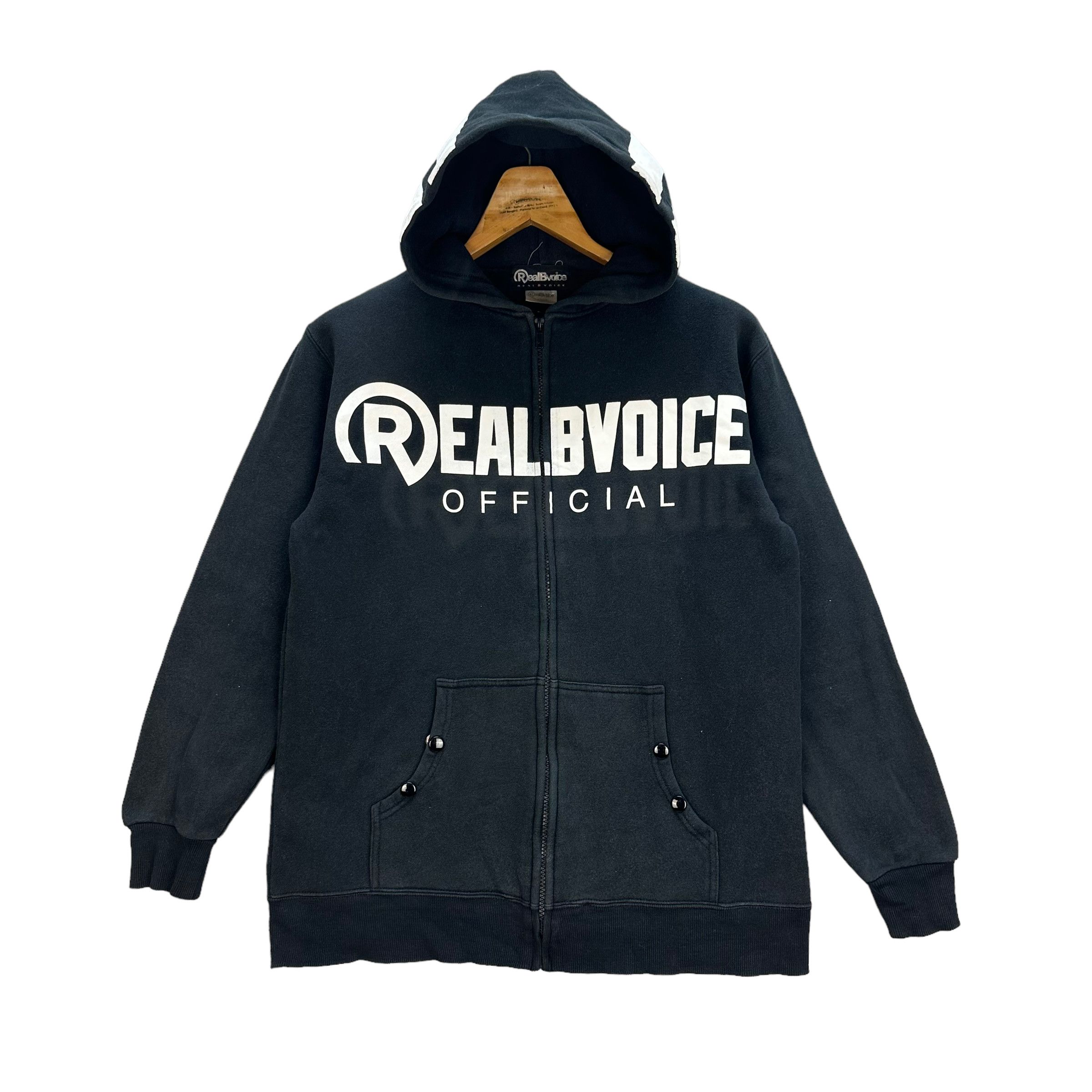 image of Real B Voice Big Logo Hoodies 7816-179 in Black, Men's (Size Large)