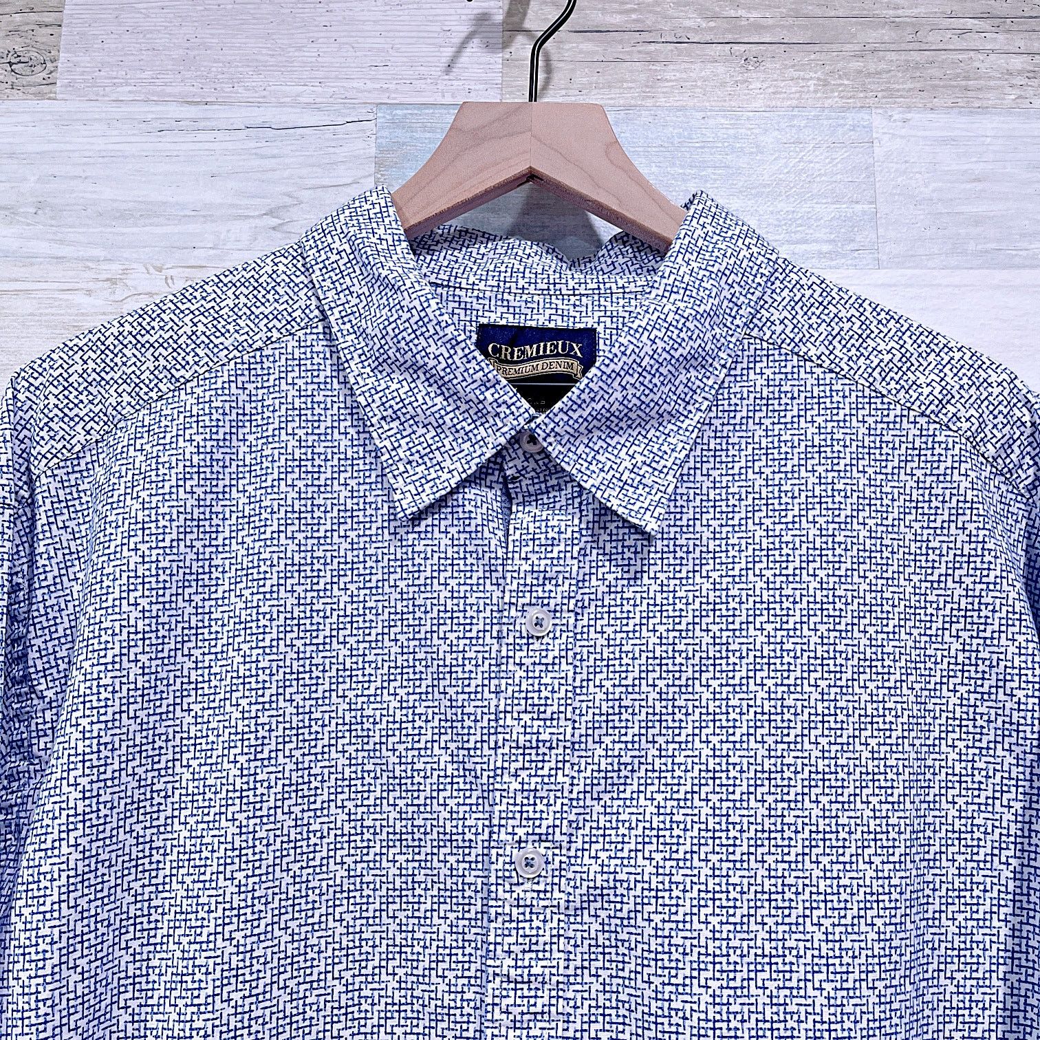 Daniel Cremieux Cremieux Premium Denim Short Sleeve Shirt Blue Mens 3XB Size US XXL / EU 58 / 5 - 2 Thumbnail