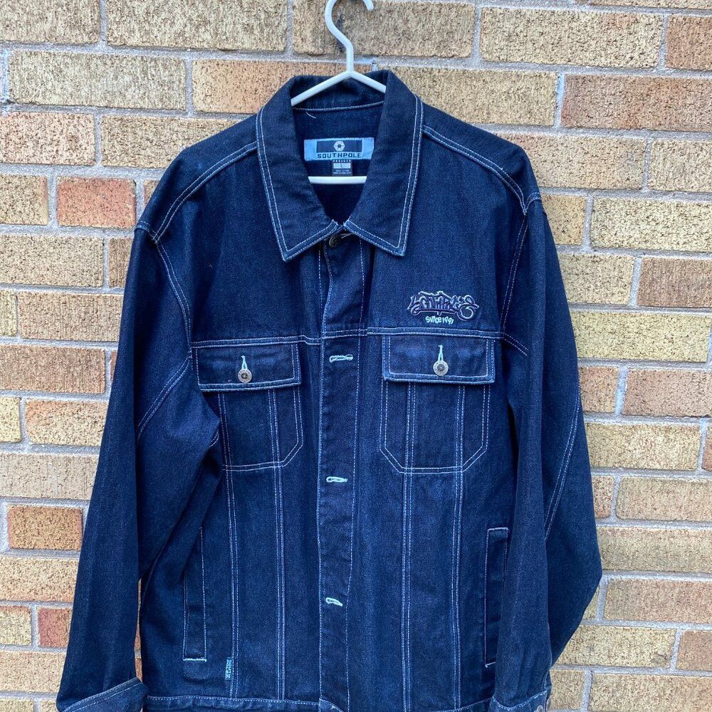 Southpole × Vintage Vintage 1998 South Pole Embroidered Jean Jacket Large Blue Size US L / EU 52-54 / 3 - 3 Thumbnail