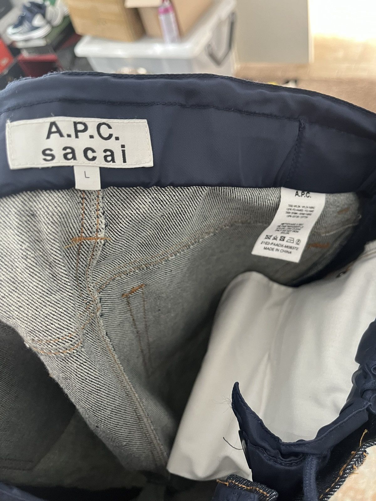 A.P.C. × Sacai Sacai x A.P.C haru trouser hybrid denim jeans L 