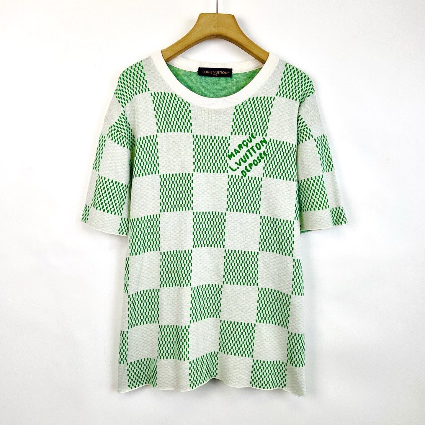 Louis Vuitton LV x Pharrell Checkered Knit Short-Sleeve Size US XL / EU 56 / 4 - 1 Thumbnail