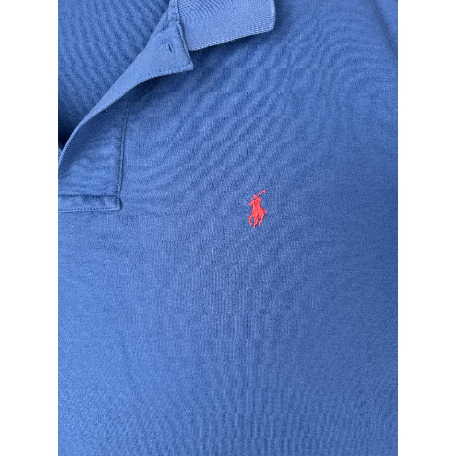 Ralph Lauren VINTAGE Ralph Lauren Polo Shirt Adult Large Blue 100% Cotton Short Sleeve Polo Mens Note: keep to original words only; must not add extraneous terms. Size US L / EU 52-54 / 3 - 6 Thumbnail