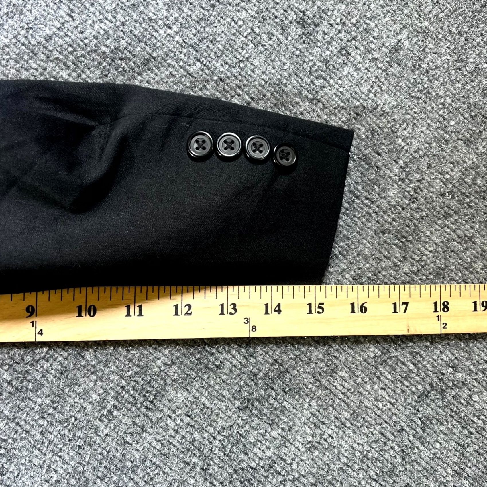 Vintage Ivy Crew Blazer Mens 40R Black Notch Lapel Single Breasted Jacket Formal Blazer Size 40R - 6 Thumbnail