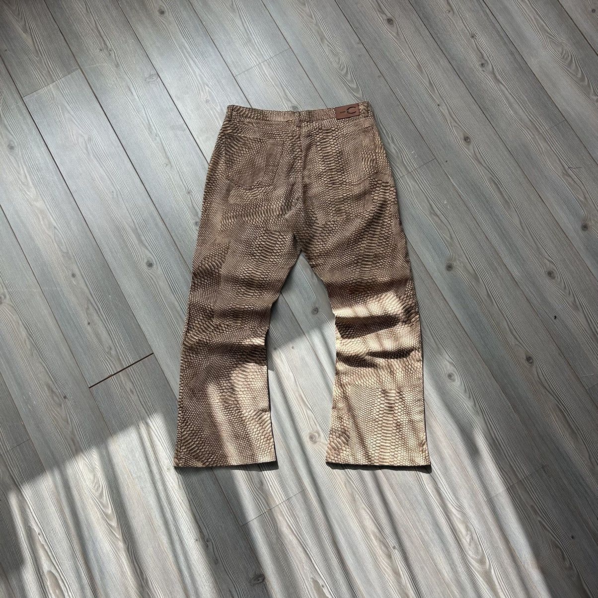 Just Cavalli 00s Just Cavalli Python Snakeskin Flared Pants Size US 32 / EU 48 - 4 Thumbnail