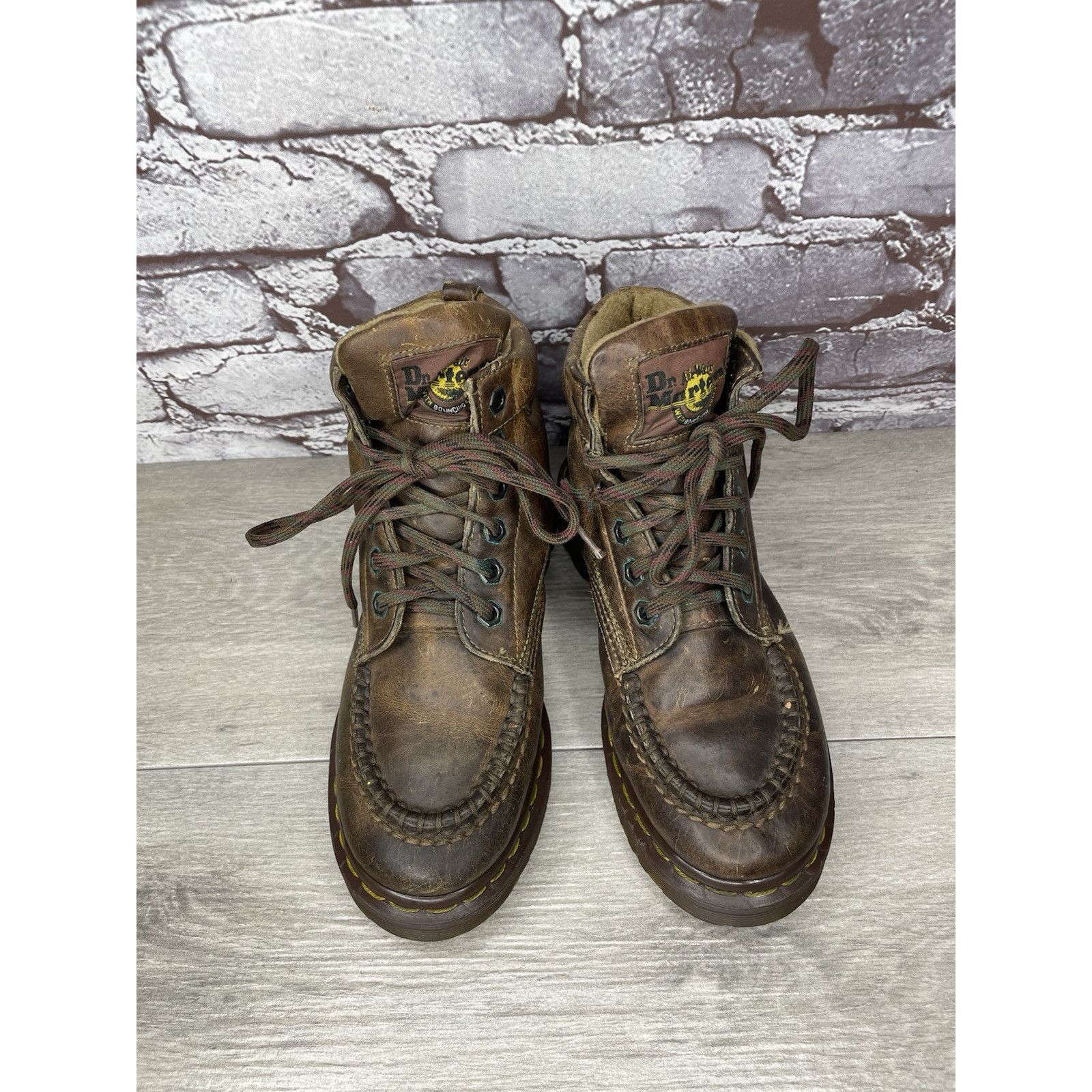 Dr. Martens VTG Dr Doc Martens Brown Leather Lace Up Boots Unisex Sz 4UK Size US 5 / IT 35 - 9 Thumbnail