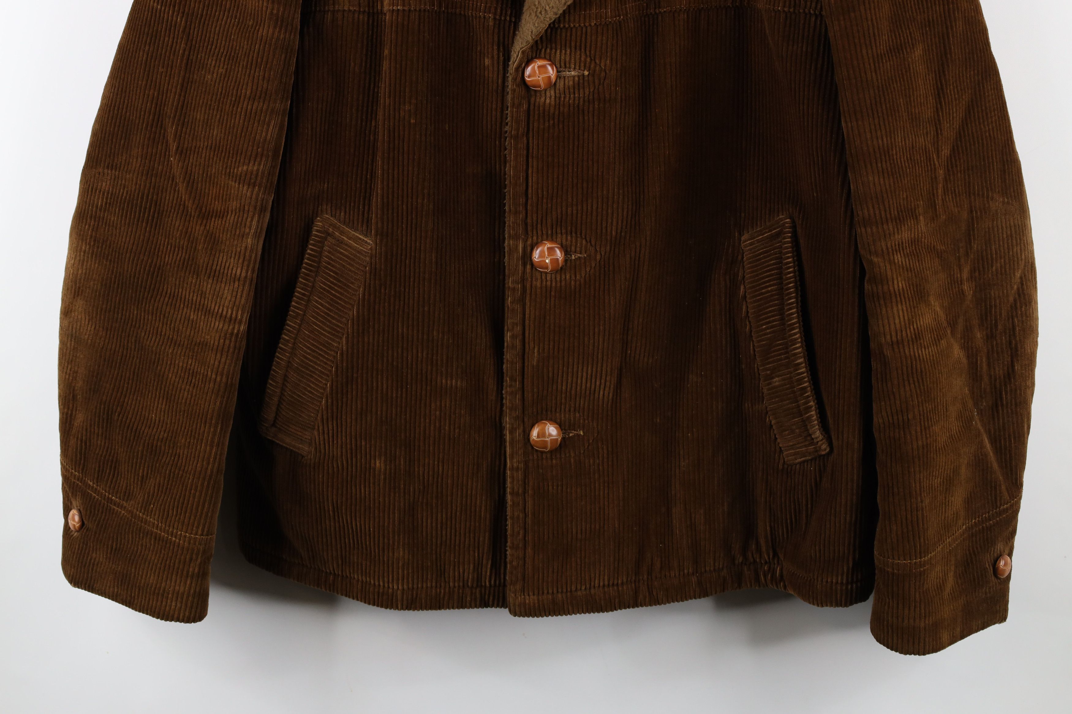 Vintage Vintage 60s 70s Streetwear Fleece Lined Corduroy Jacket USA Size US L / EU 52-54 / 3 - 3 Thumbnail